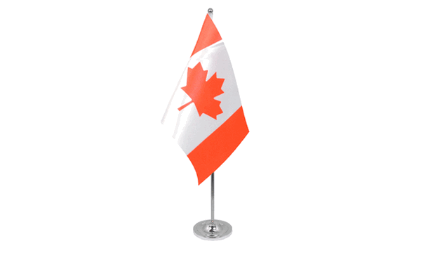 Canada Satin Table Flag